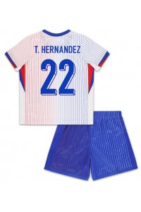 Frankrijk Theo Hernandez #22 Babytruitje Uit tenue Kind EK 2024 Korte Mouw (+ Korte broeken)